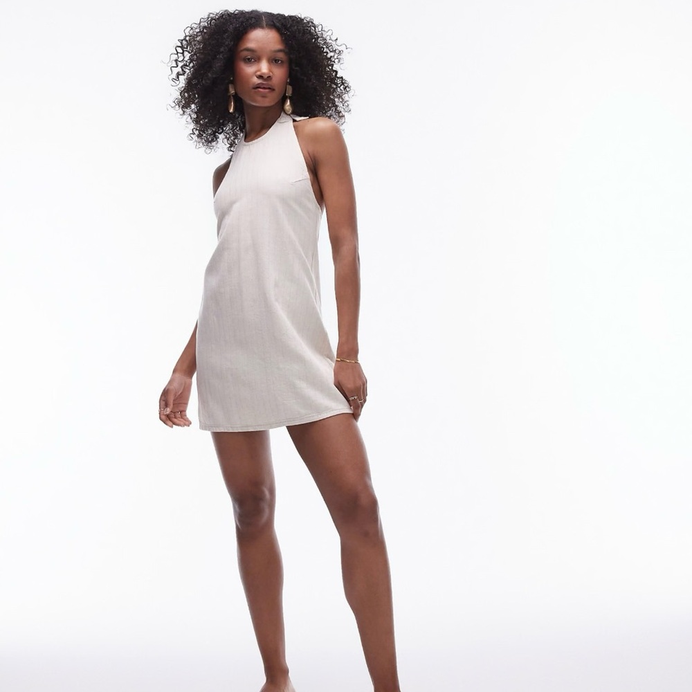 Topshop Cream Mini Dress